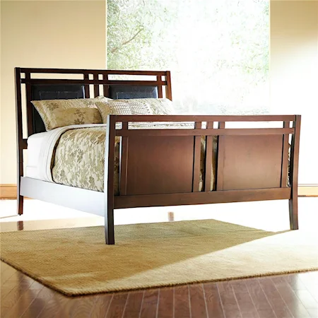 Casual Upholstered Headboard and Footboard Queen Bed